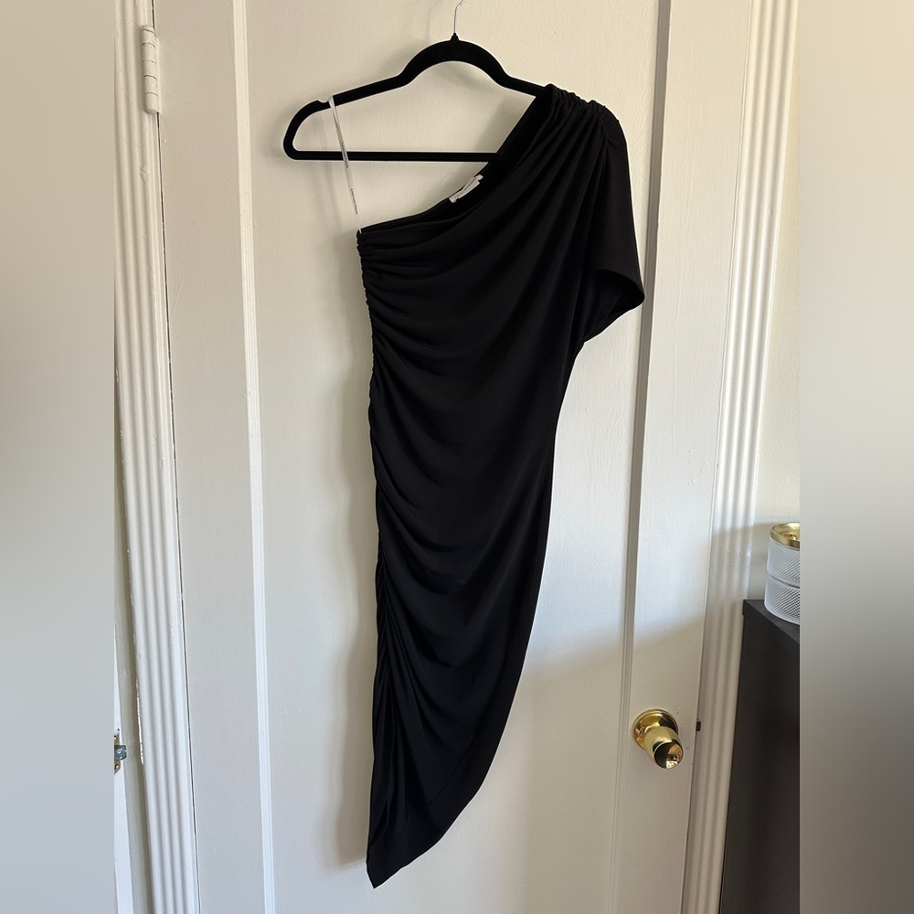 Lovers + Friends Black One-Shoulder Dress